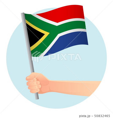 South Africa flag in hand 50832465