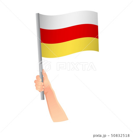south ossetia flag in hand icon 50832518