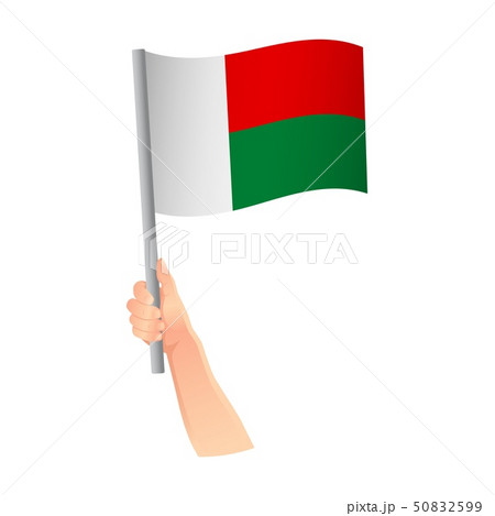 Madagascar flag in hand icon 50832599