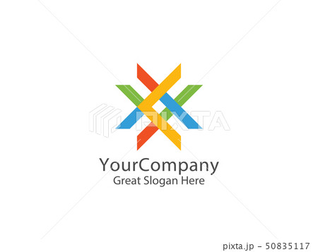 abstract letter X logo. smart education symbol abstract letter X logo. smart education symbol 50835117