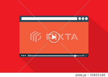 Video player template in flat style vector 50835180