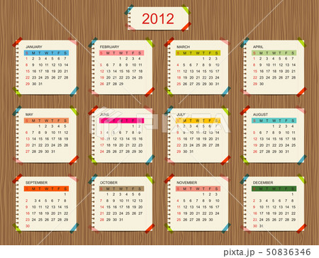 Vector calendar 2012 for your design Vector calendar 2012 for your design 50836346