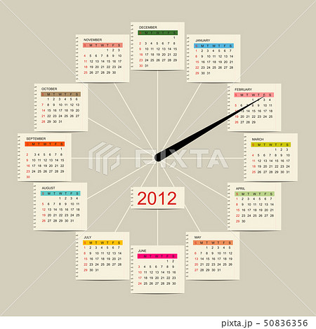 Calendar watch 2012 for your design Calendar watch 2012 for your design 50836356