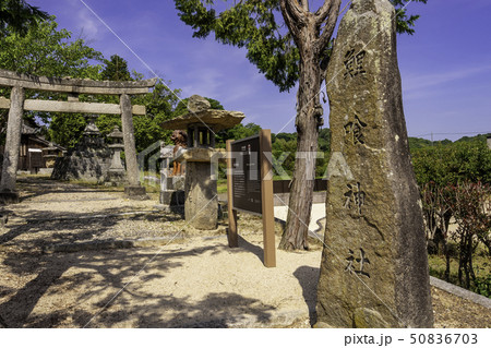 岡山県倉敷市 鯉喰神社 鳥居と石碑 岡山県倉敷市 鯉喰神社 鳥居と石碑 50836703