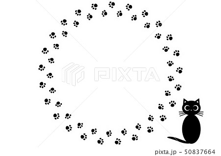 背景素材 猫の足跡 肉球 仔猫 動物 かわいい イラスト 動物病院 ペットショップ 宣伝広告ポスターのイラスト素材