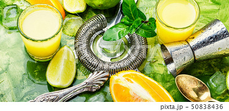 Fresh cocktail with orange Fresh cocktail with orange 50838436