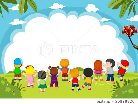 the children are playing together  50839926