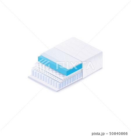 Orthopedic mattress layers material realistic style Orthopedic mattress layers material realistic style 50840866