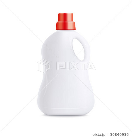 Plastic laundry detergent bottle - blank realistic mockup for product packaging. 50840956