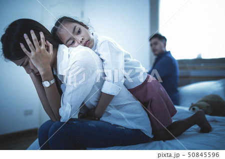 Photo design for family problems and unhappy 50845596