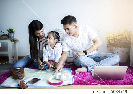 Family spending time together at home,happy family 50845599