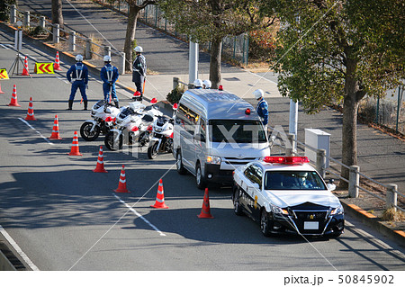 警察 交通取締り 検問 50845902