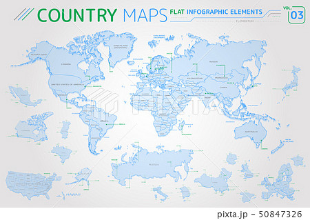 America Asia Africa Europe Australia のイラスト素材