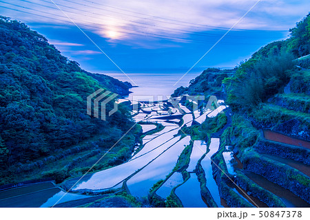 浜野浦の棚田 夕焼け 浜野浦の棚田 夕焼け 50847378