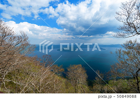 【青森十和田湖】早春の十和田湖はもうすぐ新緑の季節 50849088