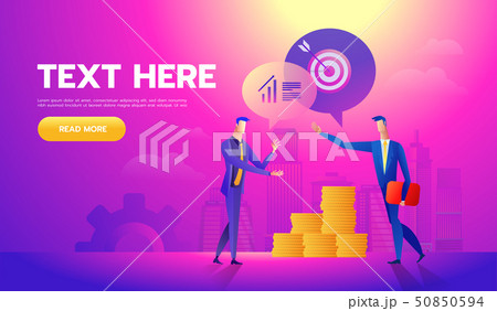Coworkers office concept with characters. Freelancer concept, coworking people. Standing employee 50850594