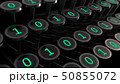 vintage typewriter with numbers one and zero 50855072