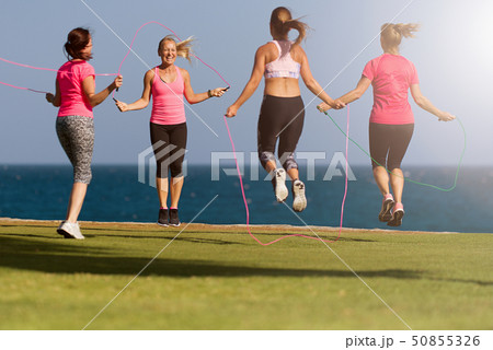 Group of young people doing their fitness training 50855326