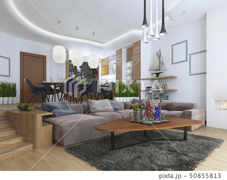 Studio apartment with living room and dining room 50855813
