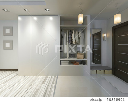 Hall with a corridor in Contemporary style with a 50856991