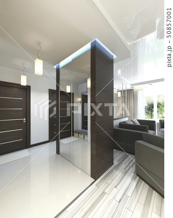 Hall with a corridor in Contemporary style with a 50857001