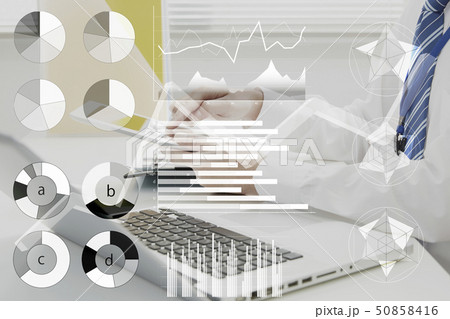 ビジネス　グラフ　データ 50858416