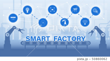 Smart Factory Conceptのイラスト素材