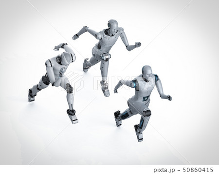 robot running or jumping 50860415