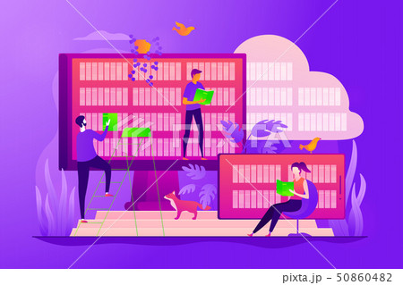 E-library concept vector illustration. E-library concept vector illustration. 50860482
