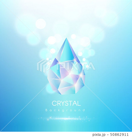 クリスタル 水 ダイヤモンドのイラスト素材