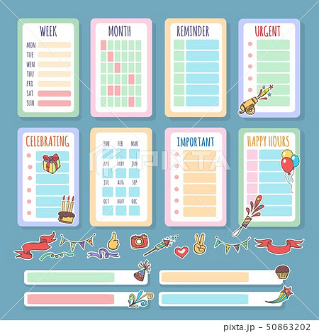 Planner template set 50863202