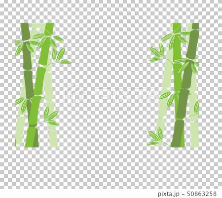 Bamboo Frame White Space Stock Illustration