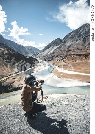 Photographer and View of landscape at Leh Ladakh 50863578