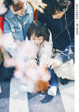 桜　春　親子　お花見 50863746