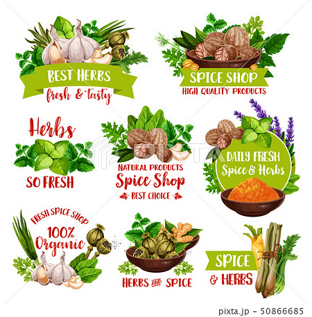 Herbs, natural spices and farm market seasonings Herbs, natural spices and farm market seasonings 50866685