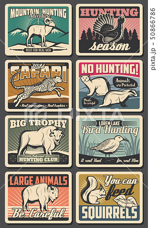 Animals hunting or poaching season, hunter club 50866786