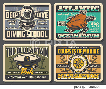 Diving school, oceanarium nautical adventure 50866808