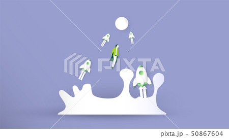 Vector illustration with start up concept. Vector illustration with start up concept. 50867604
