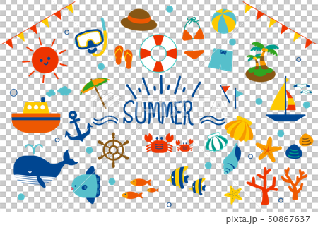 Summer sea material set 50867637