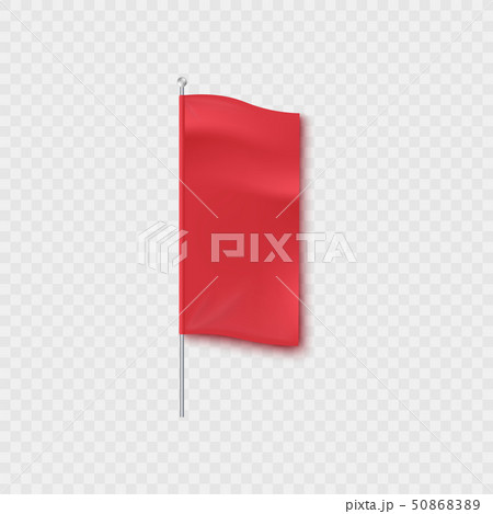 Blank red textile vertical advertising banner standing on a pillar or pole mockup Blank red textile vertical advertising banner standing on a pillar or pole mockup 50868389