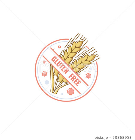 Gluten Free Label Badge For Healthy No Allergen のイラスト素材