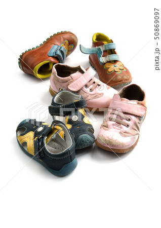 used children shoes close up 50869097