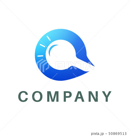 search logo in the form of a letter Q, blue 50869513