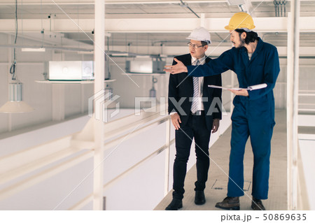 Asian engineers are factory inspection.. 50869635