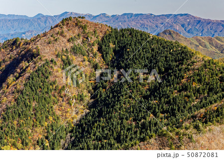 御坂山地・鬼ヶ岳から見る節刀ヶ岳と大菩薩連嶺 御坂山地・鬼ヶ岳から見る節刀ヶ岳と大菩薩連嶺 50872081