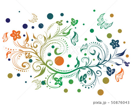 Colorful Floral Ornament 50876043