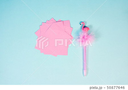 Empty colorful post it top view 50877646