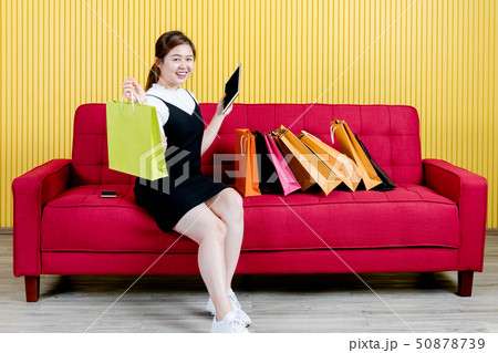 Asian woman in casual dress 50878739