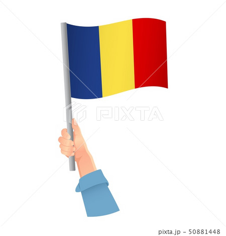 Chad flag in hand icon Chad flag in hand icon 50881448