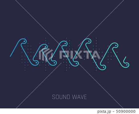 Music sound waves. Audio equalizer technology, pulse musical. Vector illustration. 50900000